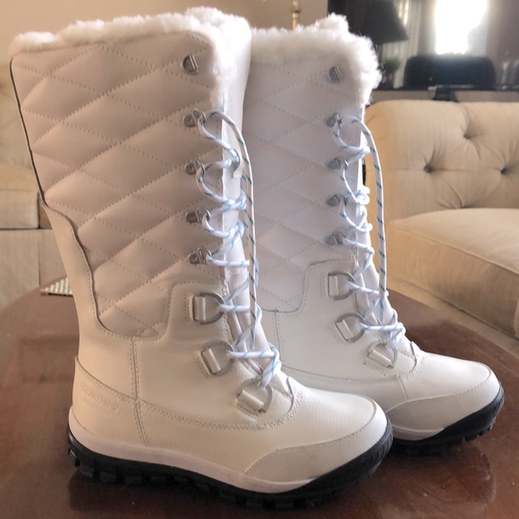 BearPaw Shoes - BearPaw leather waterproof white tall boots